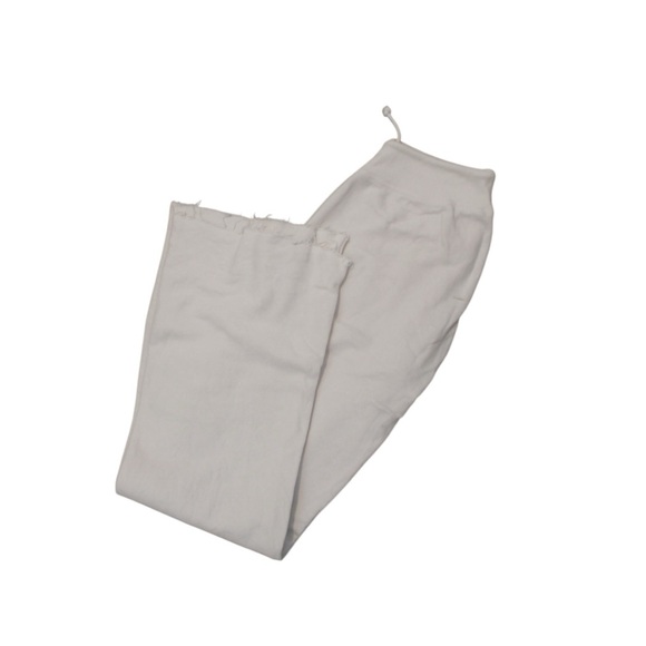 Brandy Melville White Drawstring Wide Leg Sweat Pants - Picture 3 of 5